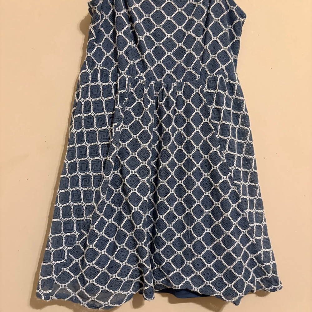 Women's Torrid Blue & White Patterned Mini Dress Plus Size 1X - Picture 7 of 14